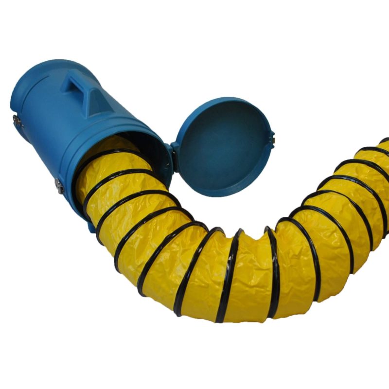 XPOWER 8DHC25 Flexible 8" Diameter 25 Feet PVC Ducting Hose with Carrier